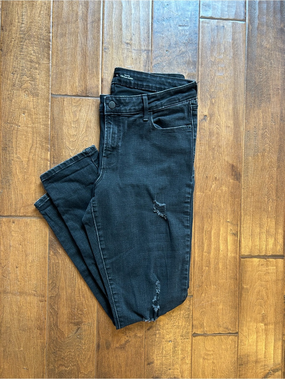 Old Navy Black Skinny Jeans with Light Distressing